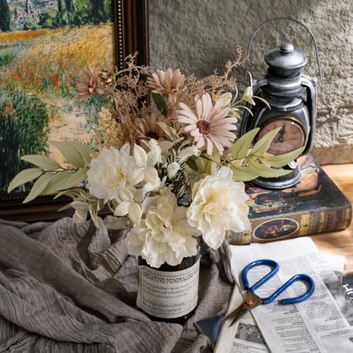 YELIKIT Kunstblumen Künstliche Pflanzen Blumen Dekoration Hortensien SeideBlumen Arrangements für Zuhause Blumenstrauß Hochzeit Garten Küche Festival Dekor – Bild 3