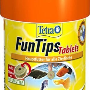 Tetra FunTips Tablets – an der Aquarium-Scheibe haftende Futtertabletten, optimal zum Beobachten der Fische geeignetes Fischfutter, 75 Tabletten