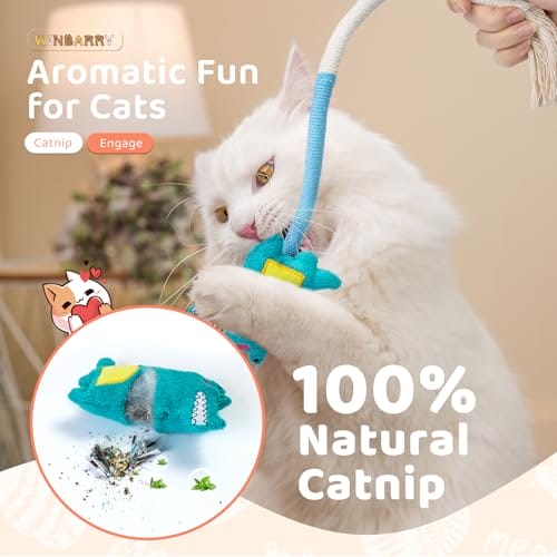 winbarry Katzenspielzeug, Katzenspielzeug Selbstbeschäftigung, Katzenminze Beißseil, Katze Baumwollseil Zähne Reinigung, Katze Dental Spielzeug für Katzen und Gegen Mundgeruch – Bild 6