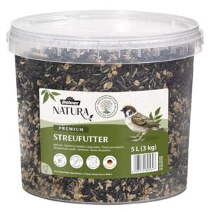 Dehner Natura Premium Wildvogelfutter, Streufutter, Ganzjahresfutter proteinreich / energiereich, hochwertiges Vogelfutter für Wildvögel, 3 kg