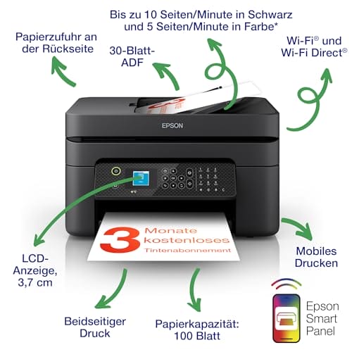 WorkForce WF-2930DWF A4 kabelloser Multifunktionstintenstrahldrucker – Bild 4