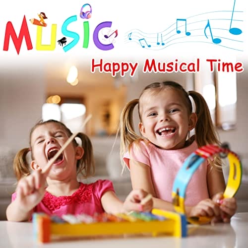 ZLWENA Kinder Musikinstrumente Holz Kleinkind Percussion Spielzeug Set – Bild 5