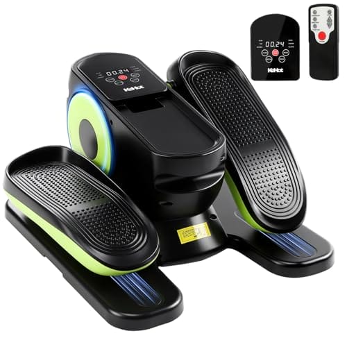 Untertisch Ellipsentrainer für Zuhause, 2 in 1 Elektrischer Crosstrainer mit 16 Geschwindigkeiten & 3 Automatikmodi, Pedaltrainer für Senioren mit Fernbedienung, Leise & Tragbar Beintrainer