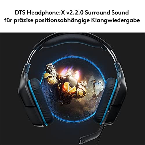 Logitech G432 kabelgebundenes Gaming-Headset, 7.1 Surround Sound, DTS Headphone:X 2.0, Bügelmikrofon mit Flip-Stummschaltung, Ohrpolster mit Kunstleder, PC/Mac/Xbox One/PS4/Nintendo Switch - Schwarz – Bild 4