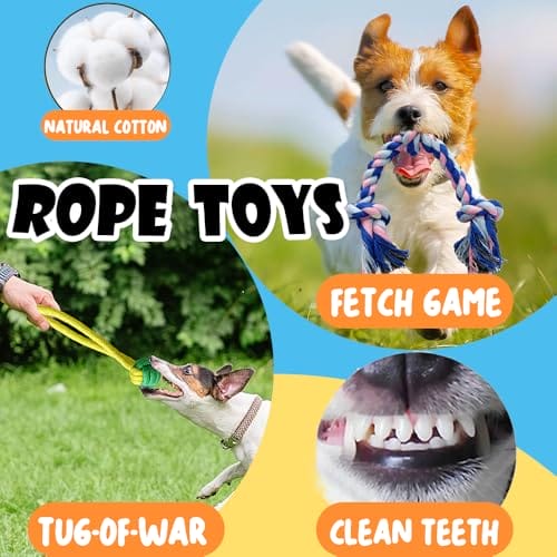 Speedy Panther 10 Stück Welpen Spielzeug Set - Plüsch Hundespielzeug mit Quietscher, Kauspielzeug & Ball für Kleine Hunde - Zahnpflege Welpenspielzeug & Zubehör für Junghunde – Bild 5