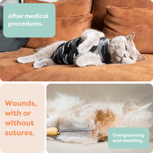 Suitical Recovery Suit Katze, XXXS - Schwarz Camouflage – Bild 6