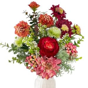 YMIFEEY Kunstblumen wie Echt Künstliche Blumen Zweige Blumenstrauß Künstlich Rot Seidenblumen Fake Blumen Pflanzen Deko Artificial Flowers Tischdeko Valentinstag Muttertag Frauen Geschenk (Rot)