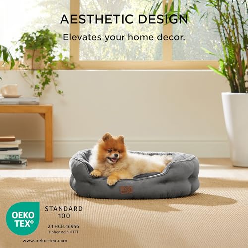 BEDSURE Katzenbett waschbar Katzen Bettchen - 63x53x20cm Katzenkorb mit zweiseitig Innenkissen Katzenschlafplatz für Katzen oder kleine Hunde – Bild 6