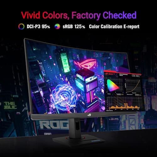 ASUS ROG Strix XG27WCS 27 Zoll Curved Gaming Monitor (WQHD 2560x1440, 180Hz, 1ms GTG, Fast VA, ELMB Sync, USB-C, FreeSync, HDR, DisplayWidget, Stativanschluss) – Bild 4