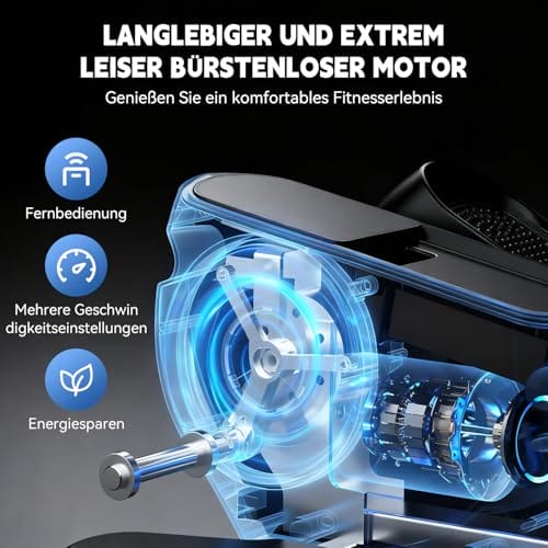 Untertisch Ellipsentrainer für Zuhause, 2 in 1 Elektrischer Crosstrainer mit 16 Geschwindigkeiten & 3 Automatikmodi, Pedaltrainer für Senioren mit Fernbedienung, Leise & Tragbar Beintrainer – Bild 4