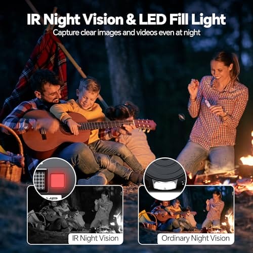 FIREFOTO Videokamera 5K Camcorder 56MP WiFi Vlogging Kamera für YouTube Digitalzoom 16X Touchscreen 3" IR Nachtsicht Video Camera mit 2 Batterien, 64GB Karte, Fernbedienung, Mikrofon – Bild 6