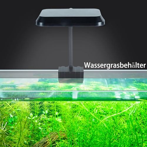 GERUI 92RA LED Aquarium Beleuchtung,360° Beleuchtung ,Led Lampe Aquarium Licht,Energiesparende und beschlaghemmende Gläser,Dimmbare Wasserdicht Aquarium Licht für Wasserpflanzen und Fische (8W) – Bild 5