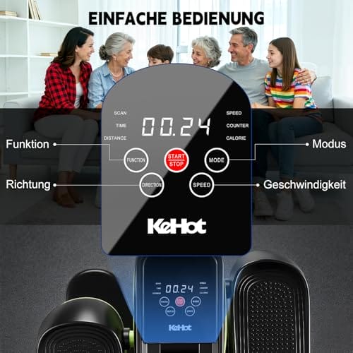 Untertisch Ellipsentrainer für Zuhause, 2 in 1 Elektrischer Crosstrainer mit 16 Geschwindigkeiten & 3 Automatikmodi, Pedaltrainer für Senioren mit Fernbedienung, Leise & Tragbar Beintrainer – Bild 5