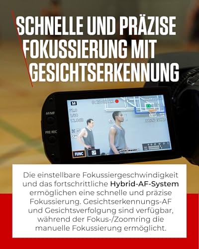 Canon XA60 Camcorder 4K Full HD (UHD Videokamera 20fach Zoom, 1/2,3-Zoll-Typ CMOS-Sensor, Autofokus, 5 Achsen Bildstabilisierung, HDMI Ausgang, 3,5-Zoll LC-Display, UVC Streaming) schwarz – Bild 6