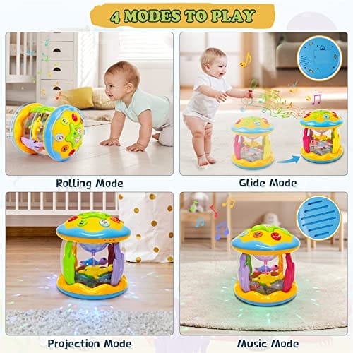 m zimoon Baby Spielzeug ab 6 Monate, Drehender Projektor Kinderspielzeug mit Licht & Musik, Kinder Geschenke für ab 6-18 Monate Lernspielzeug für Kleinkind, Musikspielzeug ab 1 2 Jahr mädchen Jungen – Bild 5