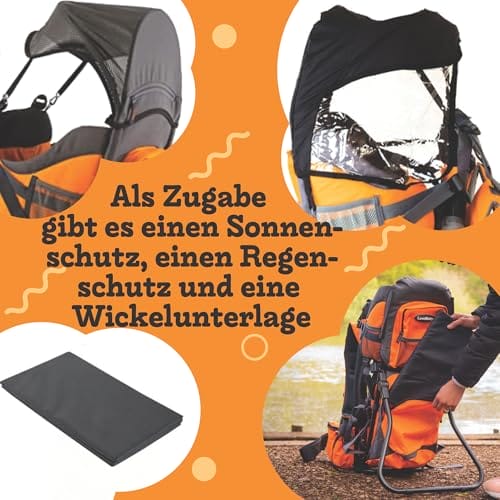 Luvdbaby Kraxe Kindertrage bis 18 Kg - Ergonomisch Kindertragerucksack für Kinder - Premium Toddler Carrier - Baby Tragerucksack - Babytrage Rückentrage Kleinkind - Rucksack mit Kindersitz – Bild 7