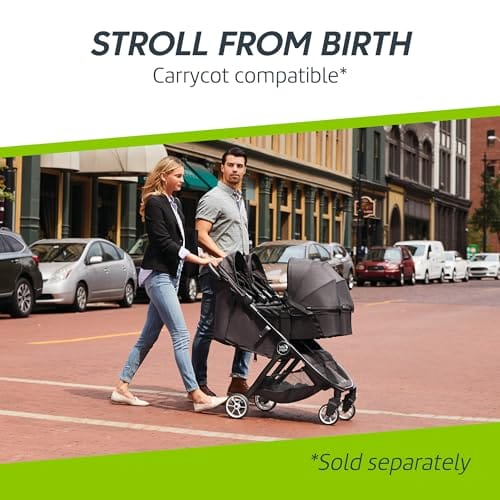 Baby Jogger City Tour 2 Double Geschwisterwagen Zwillingswagen für Reisen | leichter, zusammenklappbarer und tragbarer Zwillingsbuggy | Pitch Black (Schwarz) – Bild 6